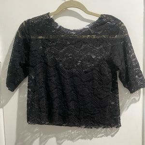 Free people stretch lace top and skirt set